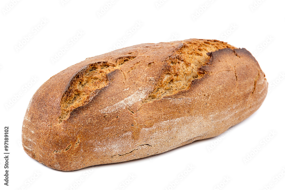 Loaf of bread on white background. Loaf of bread on white background.