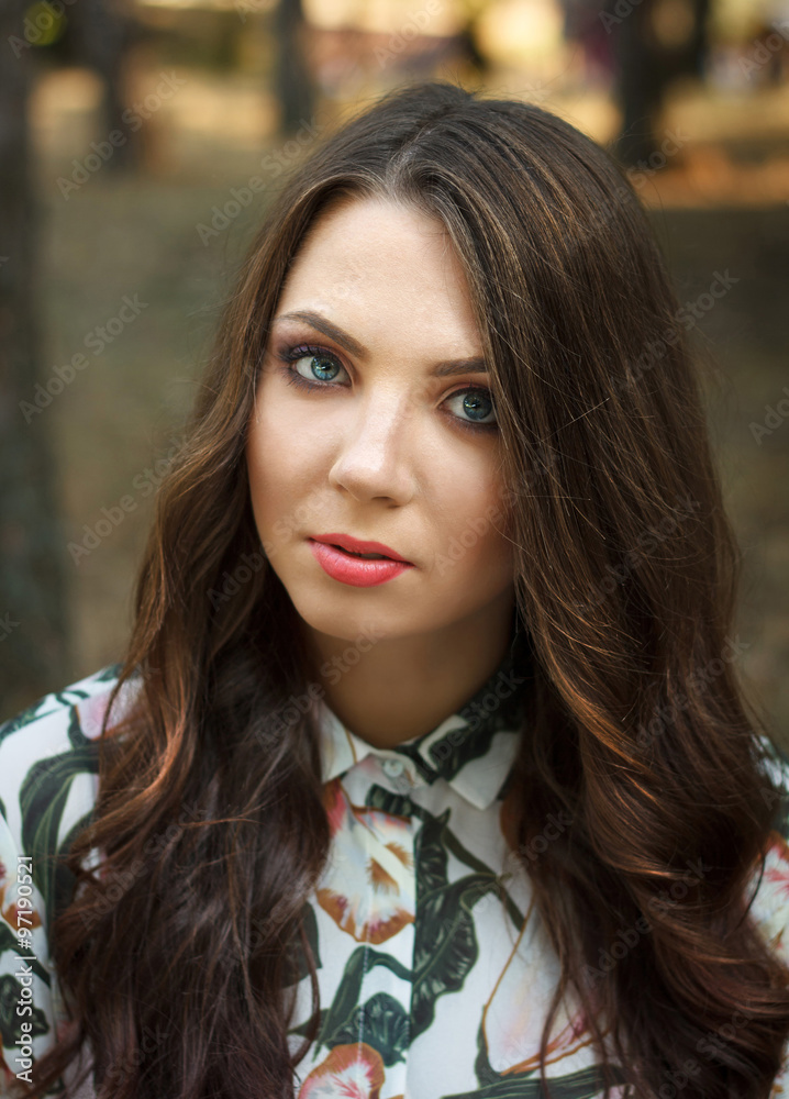 Portrait of beautiful brunette