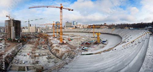 Construction of the stadium