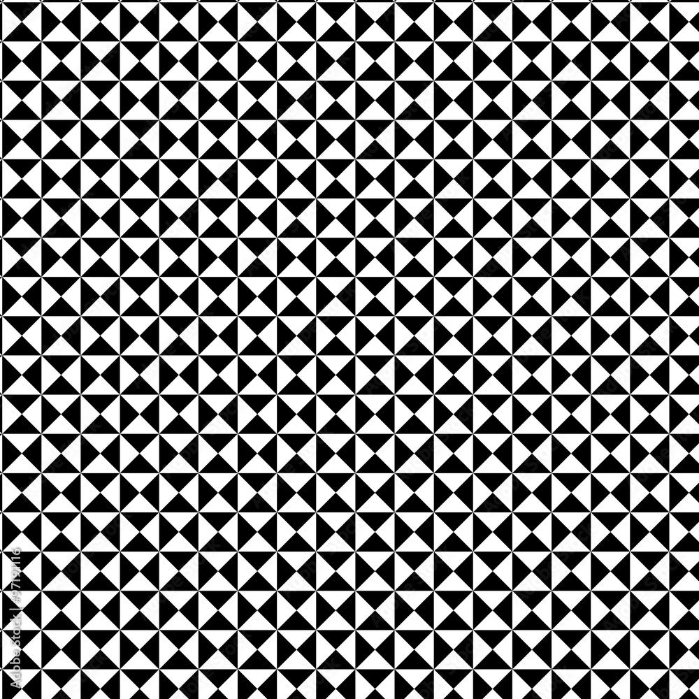 Vector seameless black and white geometric optical pattern. Repeating background