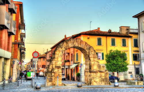 Porta Montanara, an ancient gate in Rimini - Italy photo