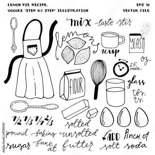 Step by step doodle pastry baking recipe.