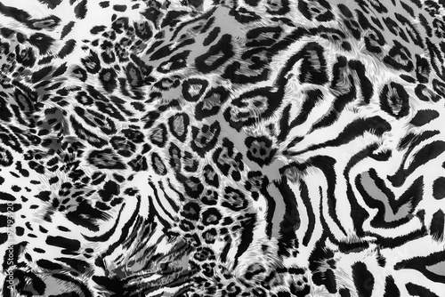 texture of print fabric striped leopard