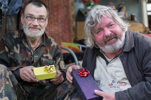 homeless and christmas gift
