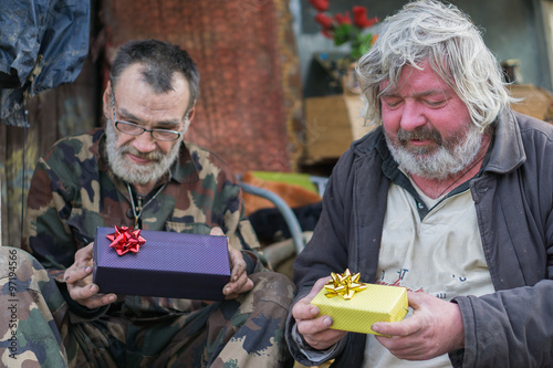 homeless and christmas gift