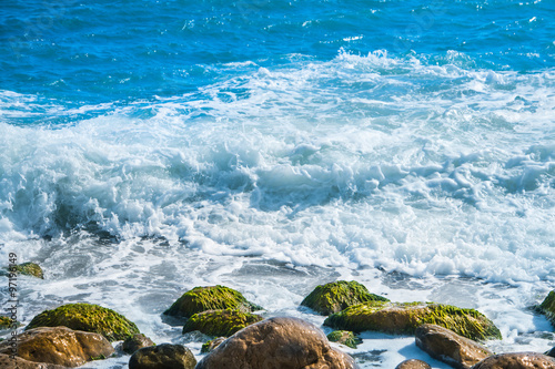 Sea coast with stones