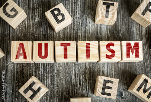 Wooden Blocks with the text: Autism photo