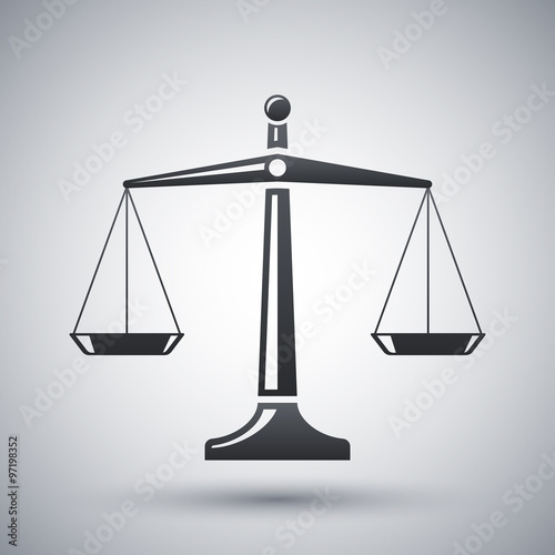 Vector scales of justice icon