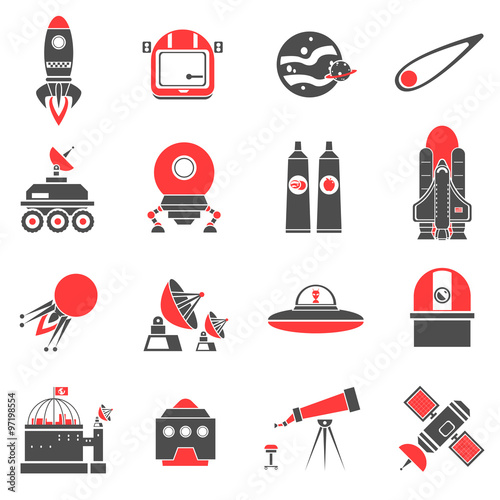 Fototapeta Naklejka Na Ścianę i Meble -  Space Icons Set