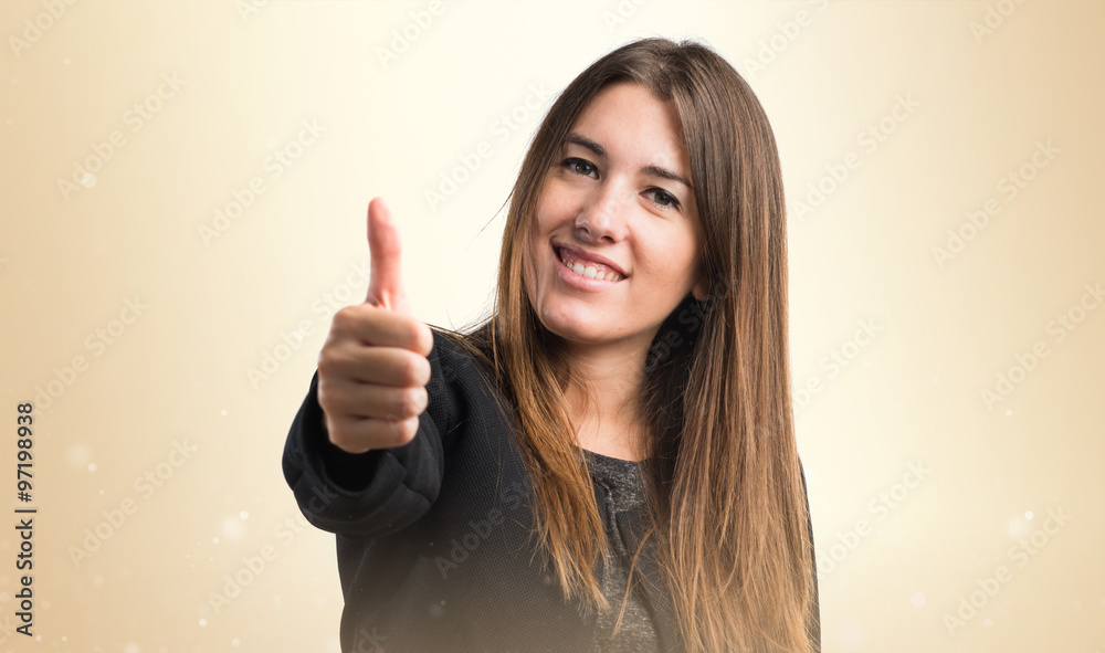 Girl with thumb up Girl with thumb up