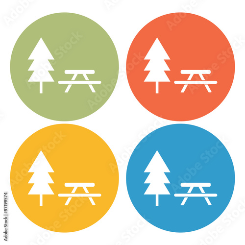 Picnic table icon