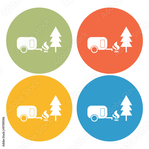 Holiday camp icon