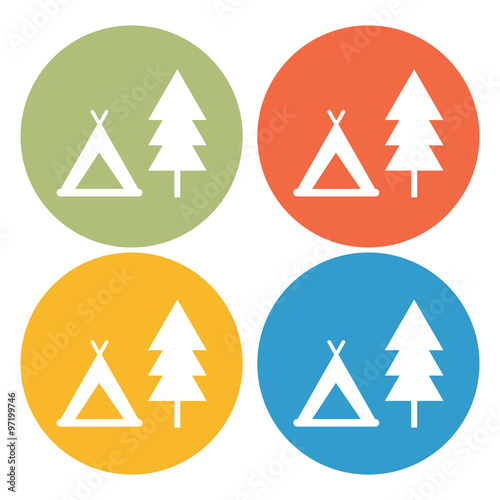 Holiday camp icon