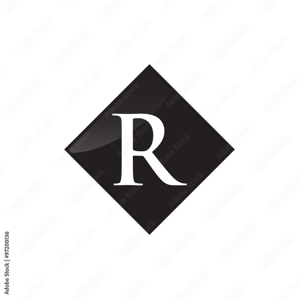 Simple Initial Logo Black and White R Simple Initial Logo Black and White R