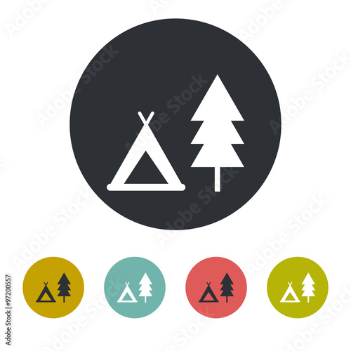 Holiday camp icon