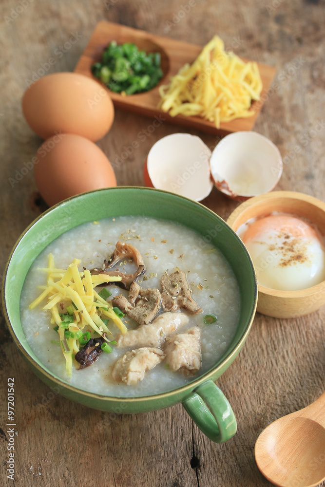 rice porridge with minced pork rice porridge with minced pork