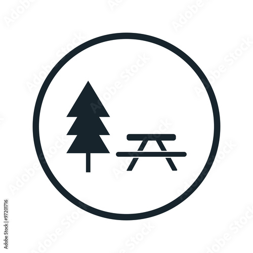 Picnic table icon
