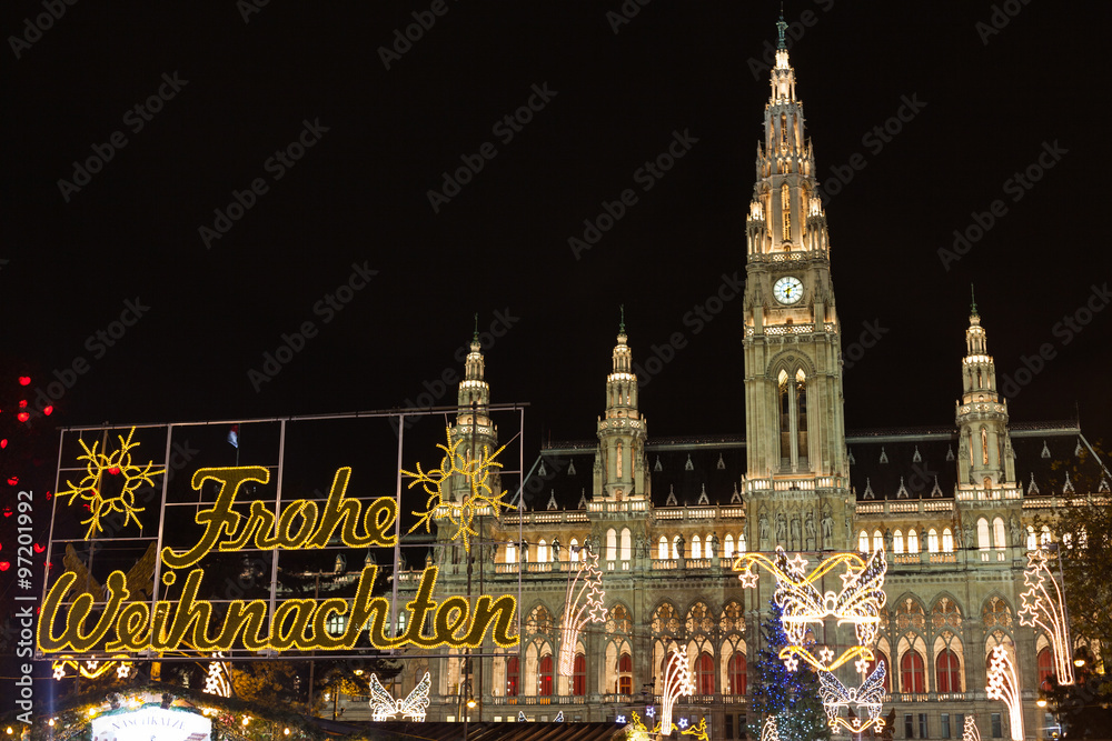 Traditional Christmas market in Vienna