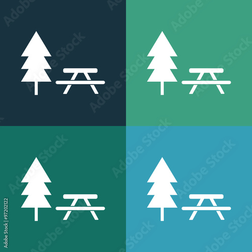 Picnic table icon