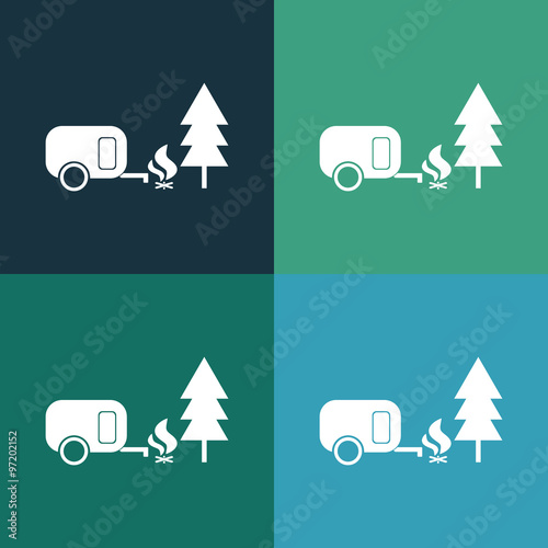 Holiday camp icon