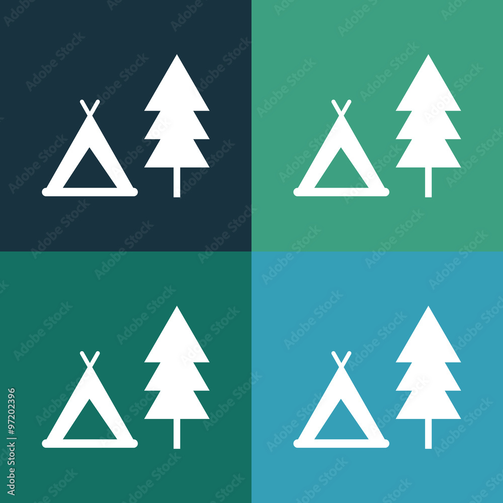 Holiday camp icon