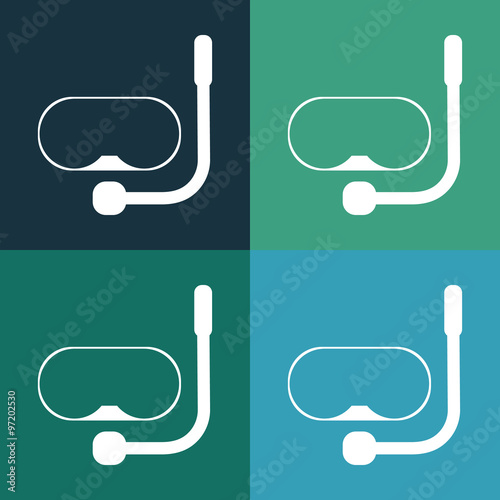 Mask for diving icon