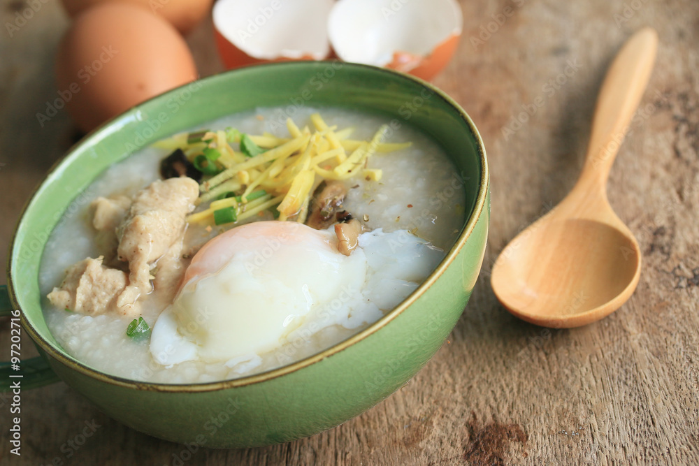 rice porridge with minced pork rice porridge with minced pork