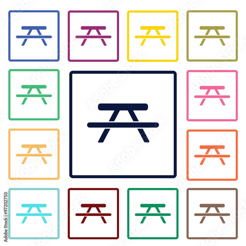 Picnic table icon