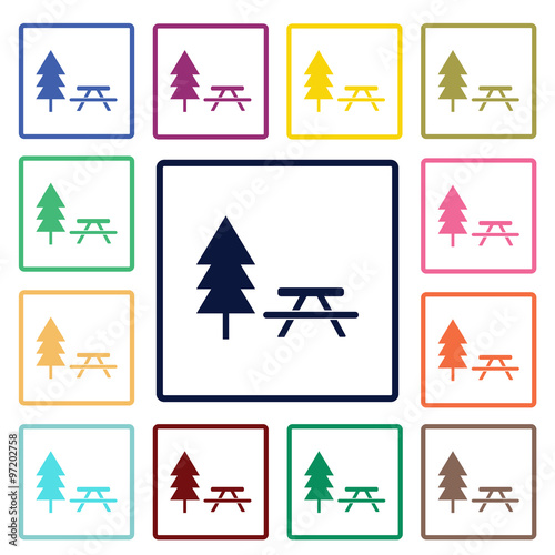 Picnic table icon