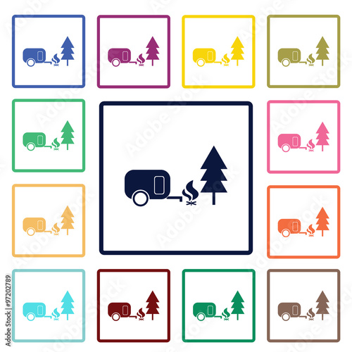 Holiday camp icon