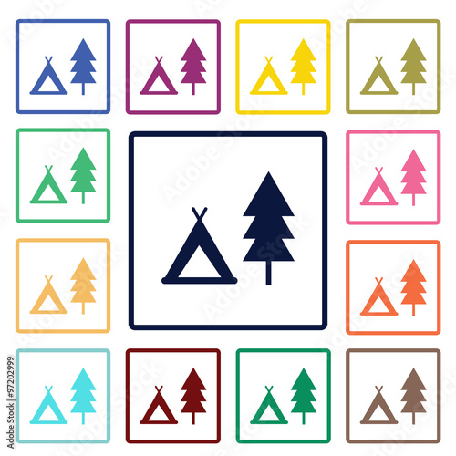 Holiday camp icon