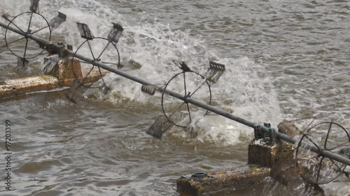 increase of oxygen in the water with a propeller