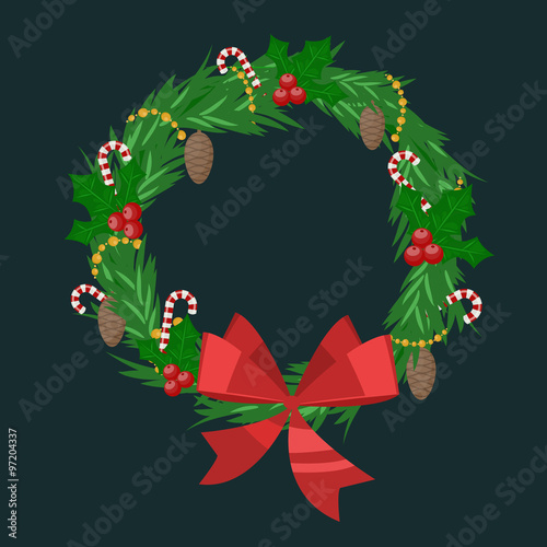 Christmas tree flat 3d isometric pixel art icon