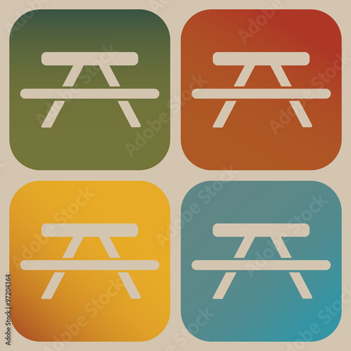 Picnic table icon