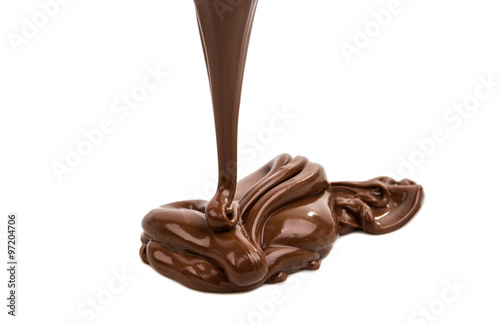 Chocolate flow isolated photo