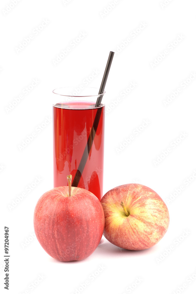 Apple juice on white background Apple juice on white background