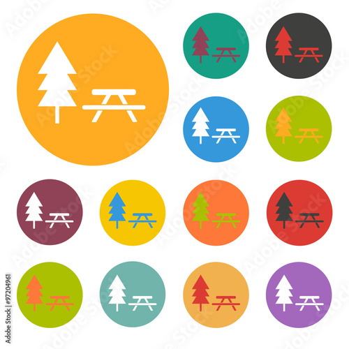 Picnic table icon