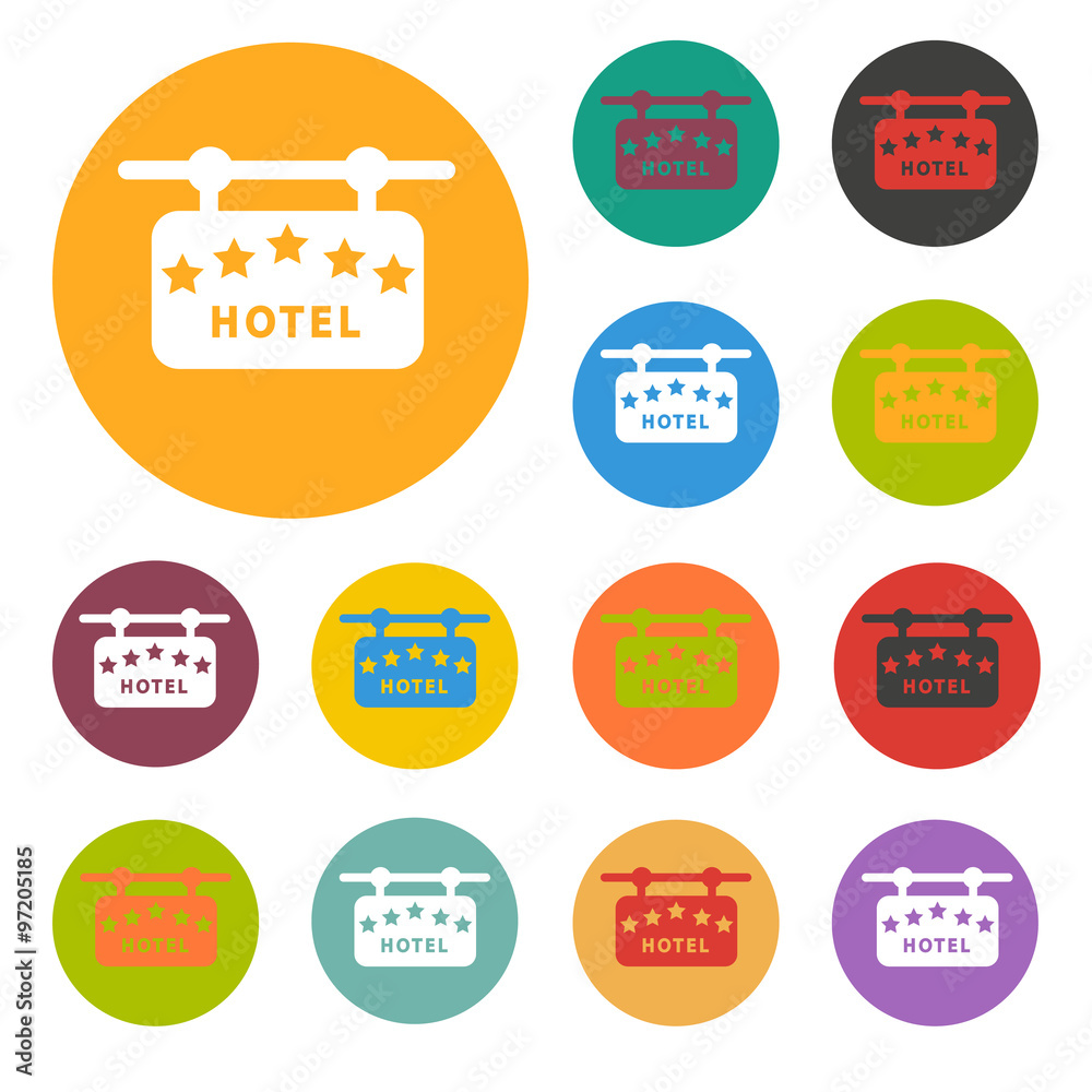 Signboard hotel icon Signboard hotel icon