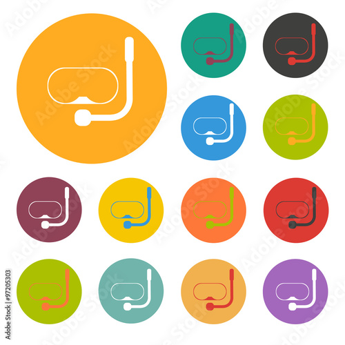 Mask for diving icon