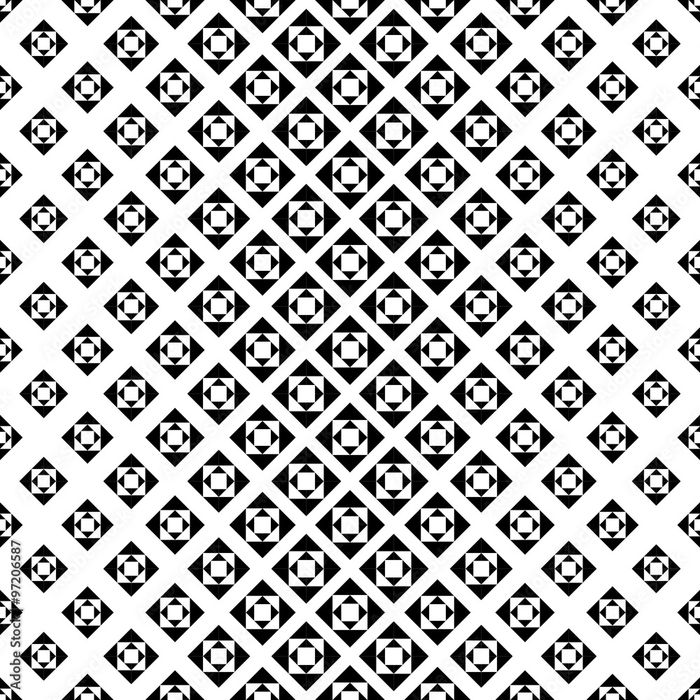 Monochrome repeating geometric pattern Monochrome repeating geometric pattern