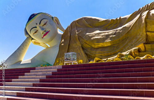 Myanmar, Bago, the huge statue of the reclining Buddha (Shwethalyaung Buddha)