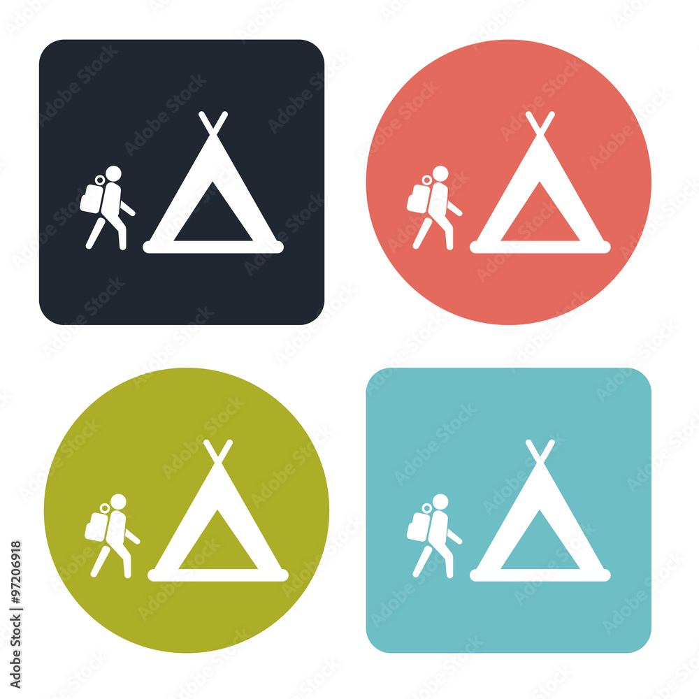 Holiday camp icon Holiday camp icon