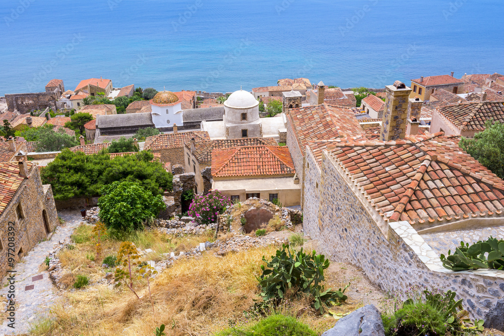 Byzantine town of Monemvasia, Greece