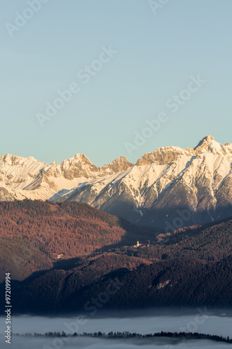 Sunsrise in the Alps - Innsbruck    Inntal