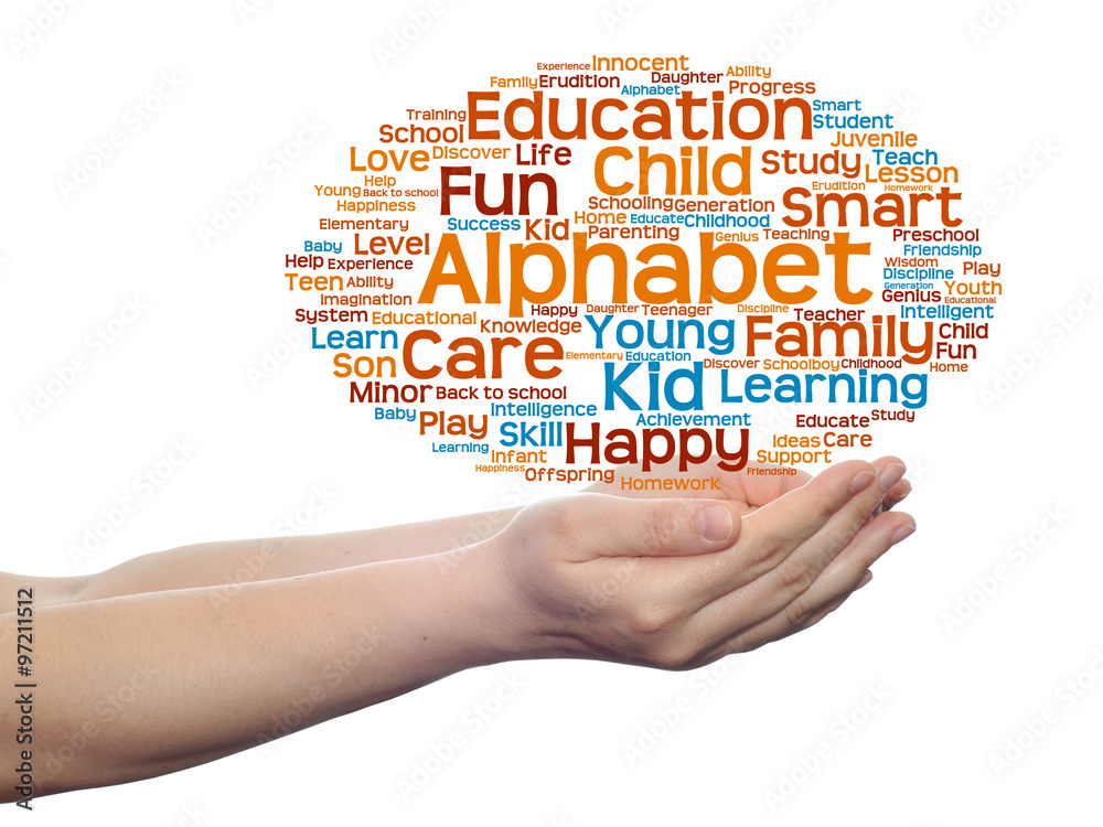 Conceptual education word cloud isolated Conceptual education word cloud isolated
