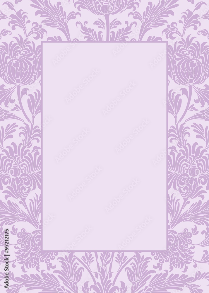 wedding card design, paisley floral pattern , India