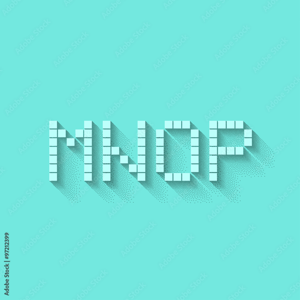 M N O P Flat Pixel Alphabet M N O P Flat Pixel Alphabet
