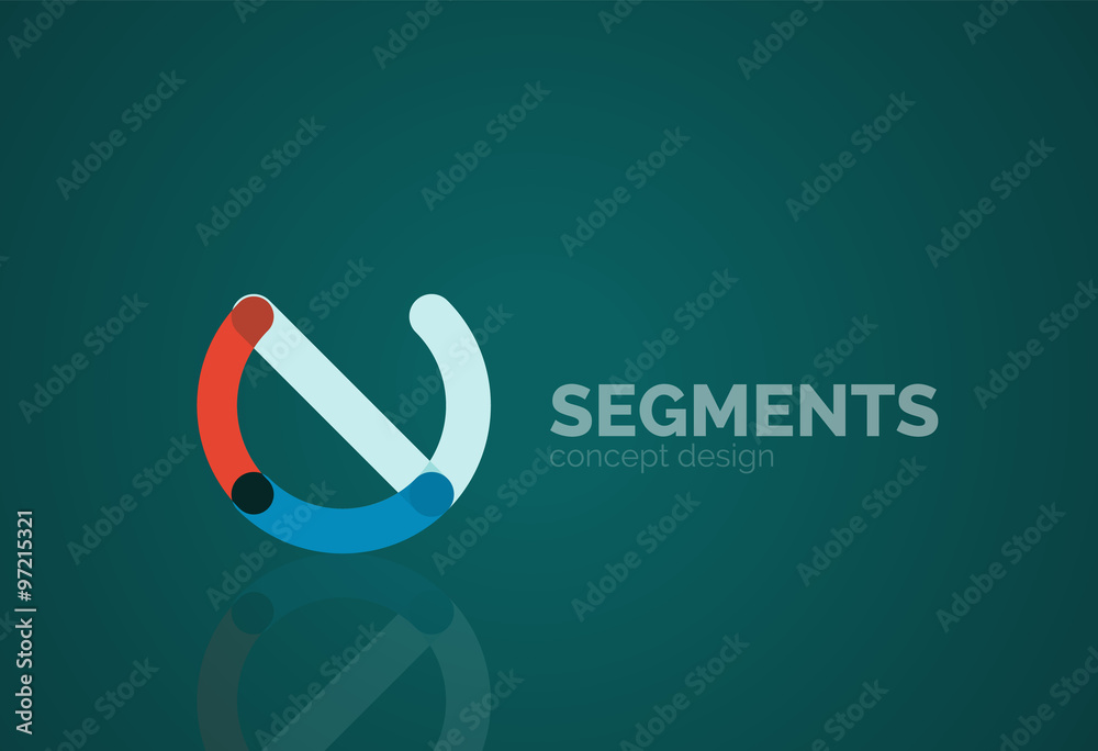 Vector outline minimal abstract geometric logo Vector outline minimal abstract geometric logo