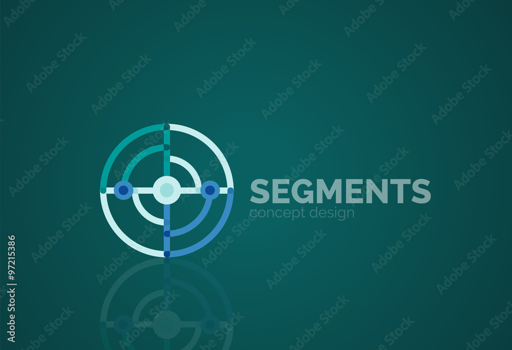 Vector outline minimal abstract geometric logo