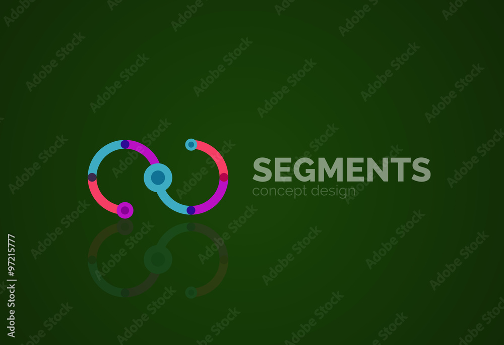 Vector outline minimal abstract geometric logo Vector outline minimal abstract geometric logo